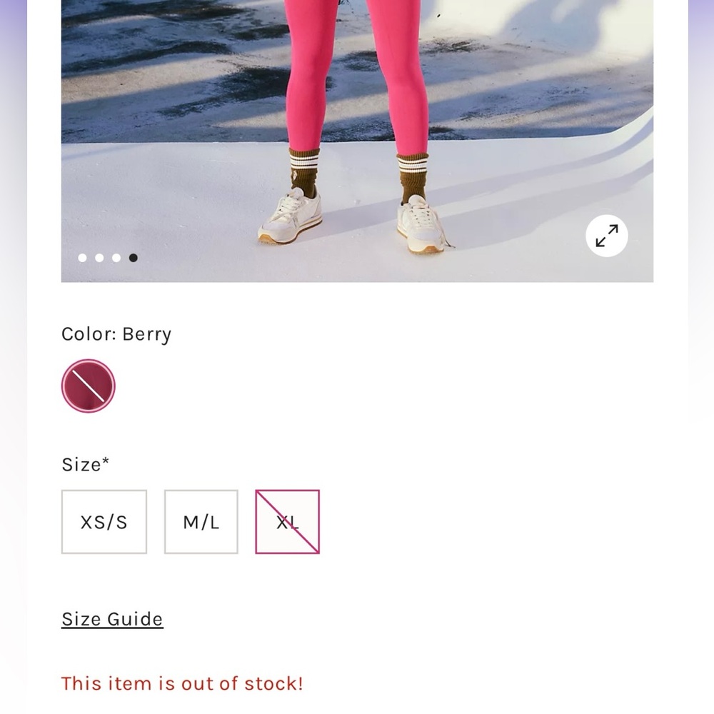 NWOT Free People Movement Good Karma Onesie in Sold-out Berry - Picture 4 of 10